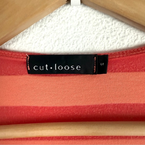 Cut Loose Asymmetric Stripe Knit Top Shirt Tunic Longline Knit Small - Picture 2 of 5